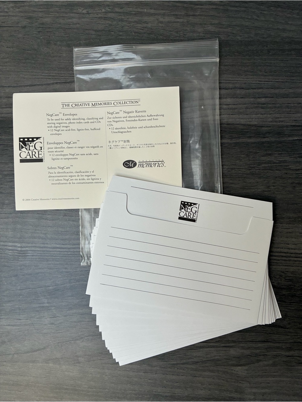 New Creative Memories NegCare Envelopes, 12 Count